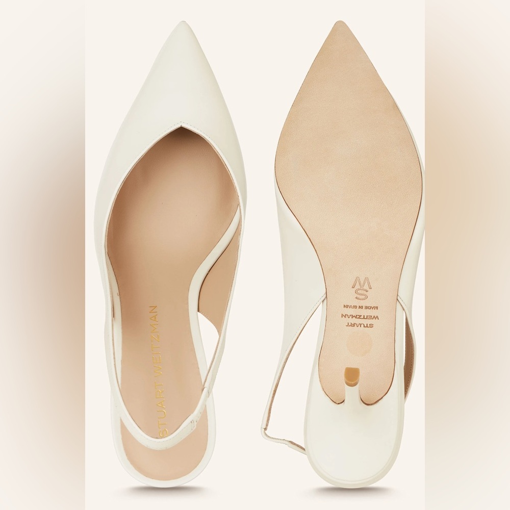 STUART WEITZMAN Eva 50 Slingback 
Color:Cream size 7B Original Box /No dust bag
